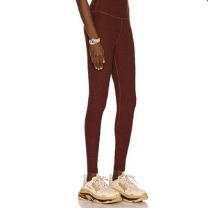 ISO - Spacedye Caught in the Midi High Waisted Legging in Mahogany Brown Heather